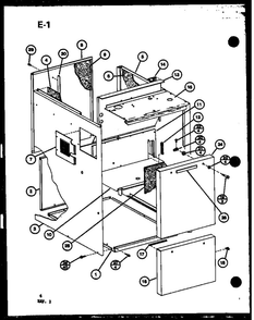 Cabinet Assembly Diagram and Parts List for EGHW100DA-3 P68745-2F Amana Furnace