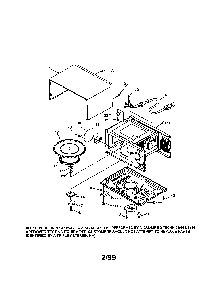 Cabinet Diagram and Parts List for 56569421890  Kenmore Microwave