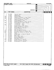 Automatic Washer/backguard Page 2 Diagram and Parts List for 6432A  Norge Washer