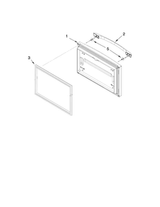 Freezer Door Parts Diagram and Parts List for AFD2535DEW8  Amana Refrigerator