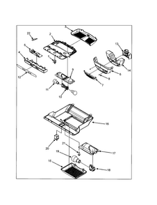 Controls Diagram and Parts List for ABD2533DES0  Amana Refrigerator