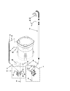 Pump Parts Diagram and Parts List for MVWB750WQ2  Maytag Washer