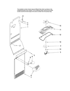 Part Location Diagram of 12403326 Whirlpool BACK, INNER FRZ.