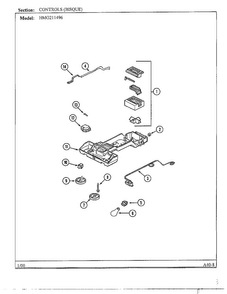 Controls Diagram and Parts List for HMG211496  Admiral Refrigerator