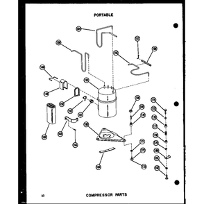Compressor Parts 2 Diagram and Parts List for 109-2J P54390-83R Amana Air Conditioner