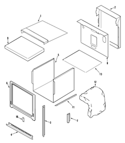 Body Diagram and Parts List for JJW9330DDS  Jenn-Air Wall Oven