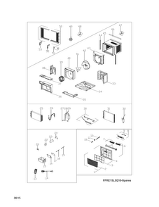 Recommended Spare Parts Diagram and Parts List for CAE15EHQ14  Crosley Air Conditioner