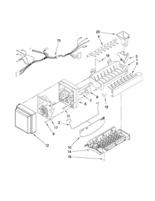 Icemaker Parts Diagram and Parts List for MFX2571XEW0  Maytag Refrigerator