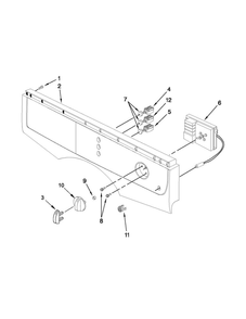 Control Panel Parts Diagram and Parts List for YMED7500YW0  Maytag Dryer