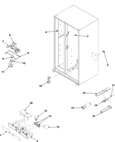 Evap Fan Assy And Lights Diagram and Parts List for ASD2620HRS  Amana Refrigerator