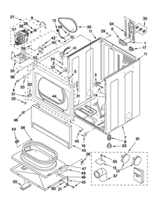 Cabinet Parts Diagram and Parts List for MDE17MNBGW1  Maytag Dryer