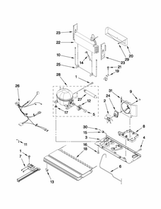 Unit Parts Diagram and Parts List for MFI2269VEM1  Maytag Refrigerator