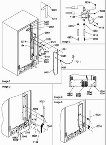 Cabinet Back Diagram and Parts List for SRD325S5W-P1199402WW  Amana Refrigerator