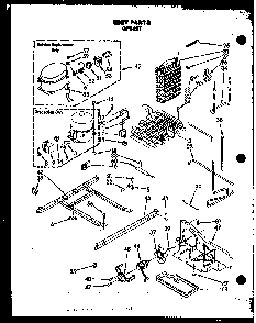 Unit Parts Diagram and Parts List for GFS227 MN11 Caloric Refrigerator