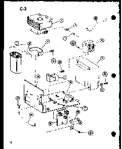 Section 6 Diagram and Parts List for MVH-900 P75409-3M Amana Microwave