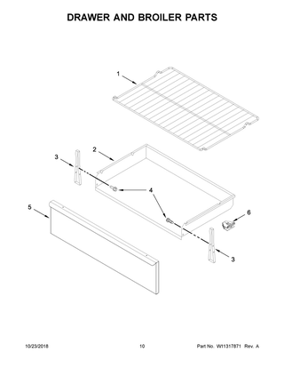 Drawer And Broiler Parts Diagram and Parts List for AGR6603SFS2  Maytag Range