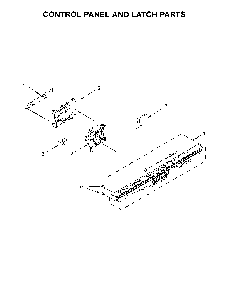 Control Panel And Latch Parts Diagram and Parts List for 66514799N512  Kenmore Dishwasher