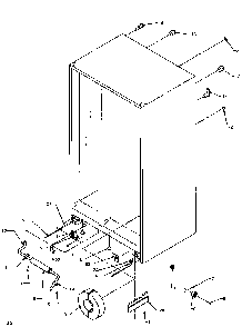 Rollers And Back Unit Diagram and Parts List for SBI20QE-P1162905WE  Amana Refrigerator
