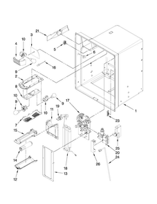 Refrigerator Liner Parts Diagram and Parts List for MFI2569VEB1  Maytag Refrigerator