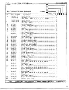 Fresh Food Outer Door Page 2 Diagram and Parts List for 24712  Maytag Refrigerator