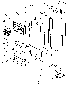 Refrigerator Door Diagram and Parts List for 36271-P1121802W  Amana Refrigerator