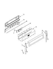 Control Panel Parts Diagram and Parts List for MIT8795BS00  Maytag Range