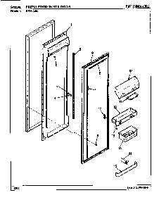 Fresh Food Inner Door Diagram and Parts List for ERSW24A AM81F Maytag Refrigerator