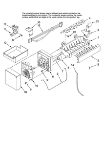 Icemaker Parts, Optional Parts Diagram and Parts List for ABR1922FES12  Amana Refrigerator