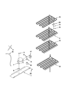 Unit Parts Diagram and Parts List for AQU1501TRW00  Amana Freezer