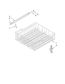 Upper Rack And Track Parts Diagram and Parts List for ADB1600AWW1  Amana Dishwasher