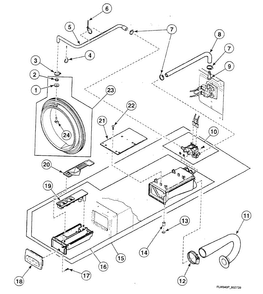 Dispense Diagram and Parts List for SWFA71QN3050  Speed Queen Washer