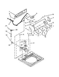 Controls And Water Inlet Parts Diagram and Parts List for 4KATW4830EW0  Admiral Washer