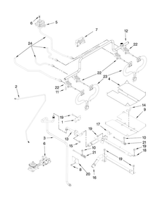Manifold Parts Diagram and Parts List for JGS8860BDP17  Jenn-Air Range