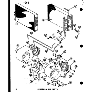 System & Air Parts 1 Diagram and Parts List for EPCG6017-3B P67470-8C Amana Air Conditioner
