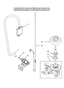 Fill And Overfill Parts Diagram and Parts List for MDBH985AWB0  Maytag Dishwasher