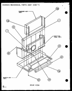 Chassis Mechanical Parts Assy (pth15300e/p9806822r) (pth15400e/p9806922r) (pth15300ec/p9811822r) (pth15400ec/p9872322r) Diagram and Parts List for PTH09400F P1102701R Amana Air Conditioner
