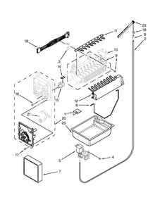 Icemaker Parts Diagram and Parts List for MFF2258VEW6  Maytag Refrigerator