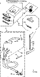 Attachment Parts Diagram and Parts List for 11628940  Kenmore Canister Vacuum