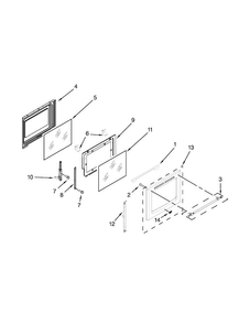 Door Parts Diagram and Parts List for MGR8800DH0  Maytag Range
