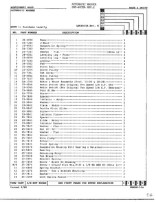 Base And Drive Page 2 Diagram and Parts List for 6835A REV E Norge Washer