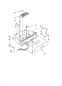 Control Panel Parts Diagram and Parts List for JIM158XBRS2  Jenn-Air Ice Maker