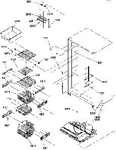 Freezer Shelves And Light Diagram and Parts List for SBIE20TPW-P1190708WW  Amana Refrigerator