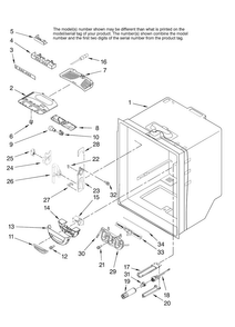 Refrigerator Liner Parts Diagram and Parts List for MFD2562KES11  Maytag Refrigerator