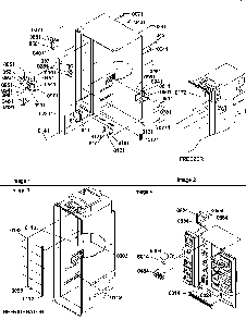 Cabinet Parts And Toe Grille Diagram and Parts List for SRD520TW-P1308801WW  Amana Refrigerator