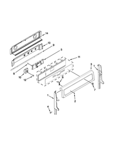 Control Panel Parts Diagram and Parts List for MET8665XW02  Maytag Range