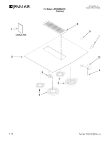 Cooktop Parts Diagram and Parts List for JES9800BAS18  Jenn-Air Range