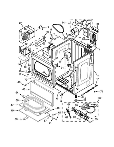 Cabinet Parts Diagram and Parts List for MDG18PDAGW0  Maytag Dryer