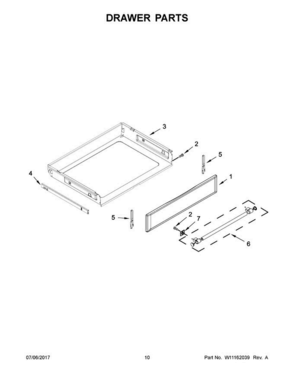06 - Drawer Parts Diagram and Parts List for MER8700DS2  Maytag Range