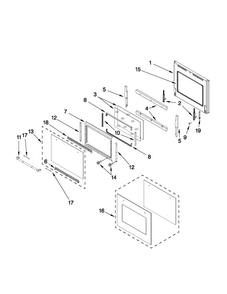 Part Location Diagram of W10187006 Whirlpool GLASS-DOOR
