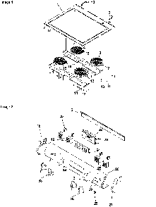 Main Top & Control Panel Diagram and Parts List for ZRHSC8750E-P1130655NE  Amana Range